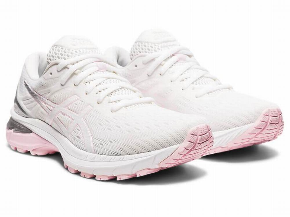 Chaussures Running Asics GT-2000 9 Femme Blanche Rose | SZO-827196