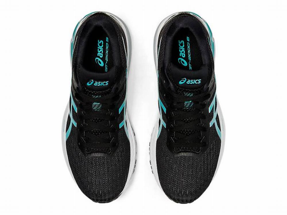 Chaussures Running Asics GT-2000 9 Femme Noir Bleu | UIG-384976