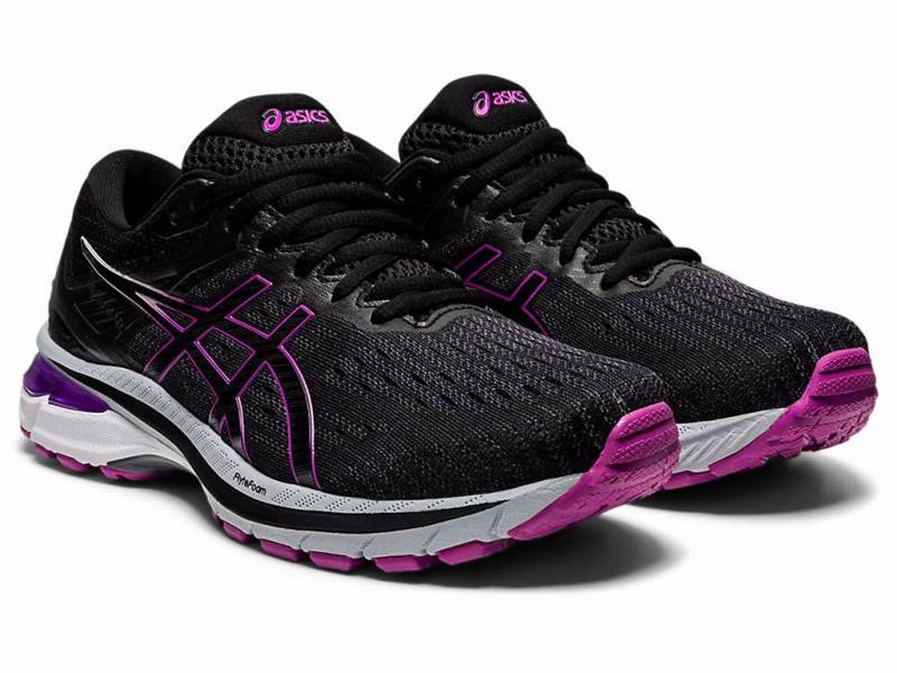 Chaussures Running Asics GT-2000 9 G-TX Femme Noir Violette | DBN-730541