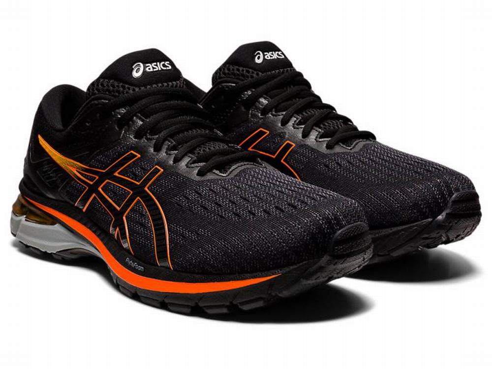 Chaussures Running Asics GT-2000 9 G-TX Homme Noir Doré Orange | NOB-437591