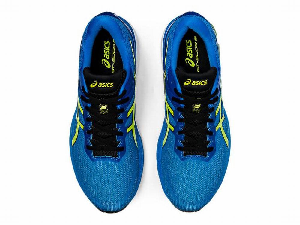 Chaussures Running Asics GT-2000 9 Homme Bleu Vert Clair | DSY-573194