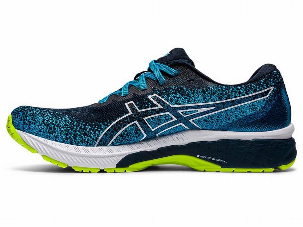 Chaussures Running Asics GT-2000 9 KNIT Homme Blanche Bleu | RHX-542897