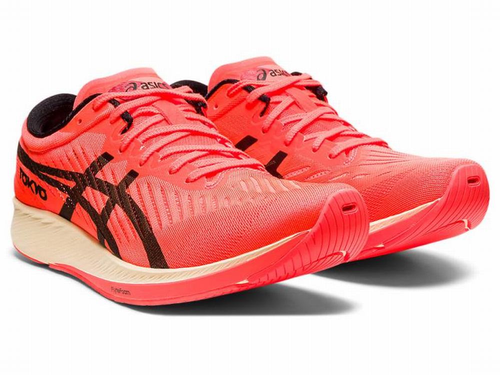 Chaussures Running Asics METARACER TOKYO Femme Orange Noir Rouge | QNM-651270