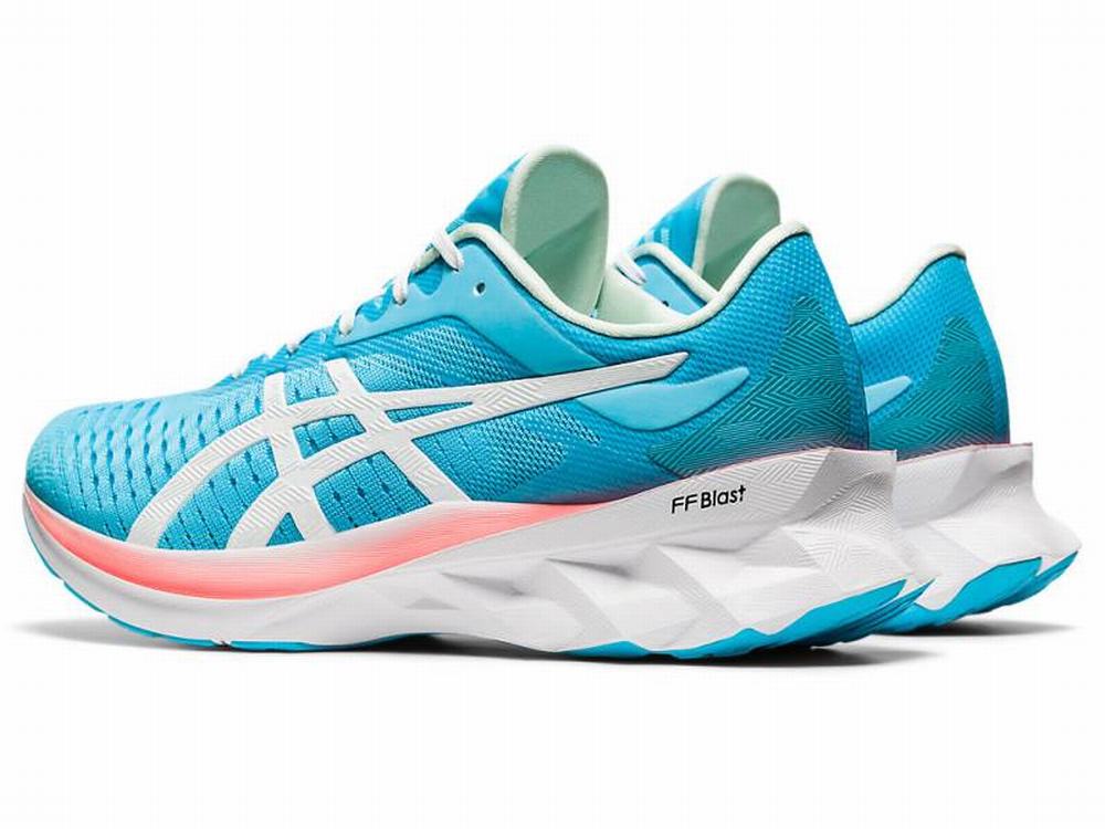 Chaussures Running Asics NOVABLAST Femme Turquoise Clair Blanche | EVP-987605