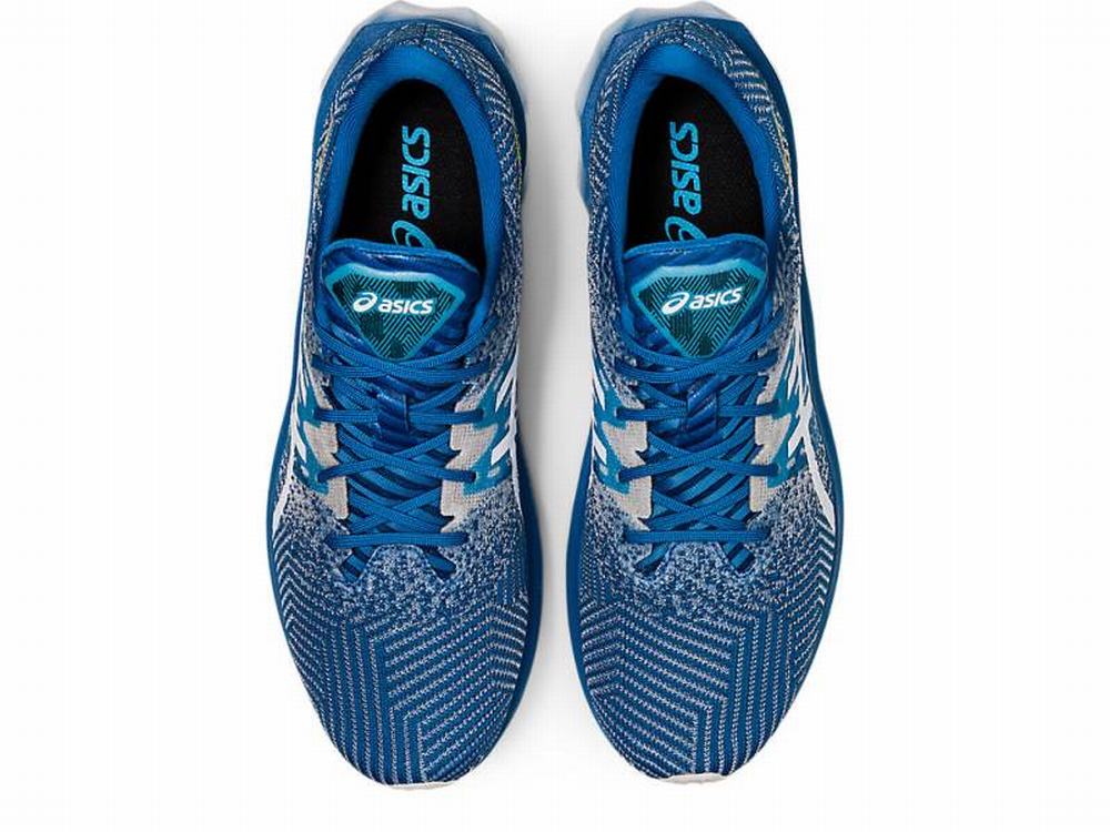 Chaussures Running Asics NOVABLAST Homme Blanche Bleu | PND-581029