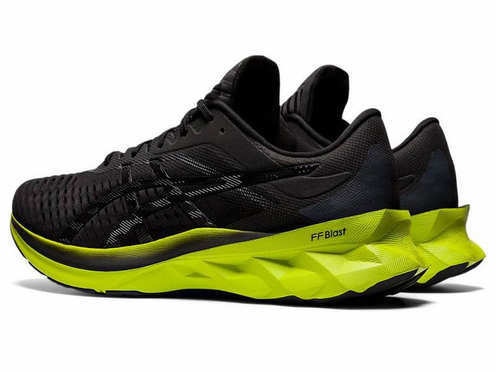 Chaussures Running Asics NOVABLAST Homme Noir Vert Clair | ZYW-419273