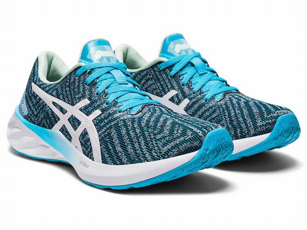 Chaussures Running Asics ROADBLAST Femme Turquoise Clair Blanche | HEJ-305164