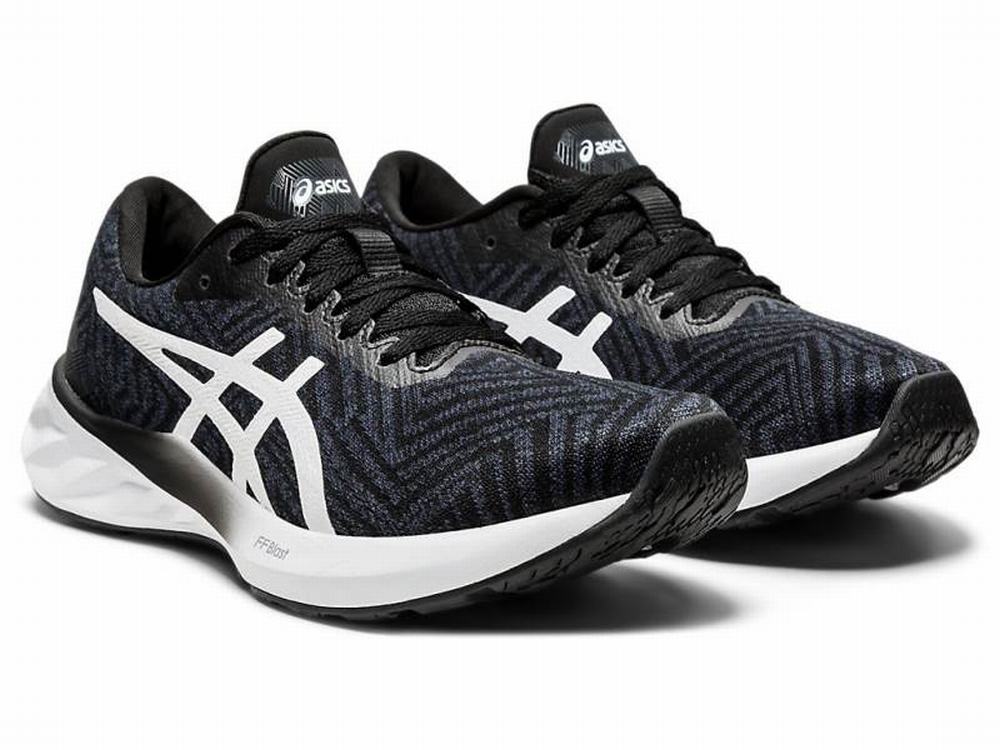 Chaussures Running Asics ROADBLAST Femme Noir Blanche | TJI-342519