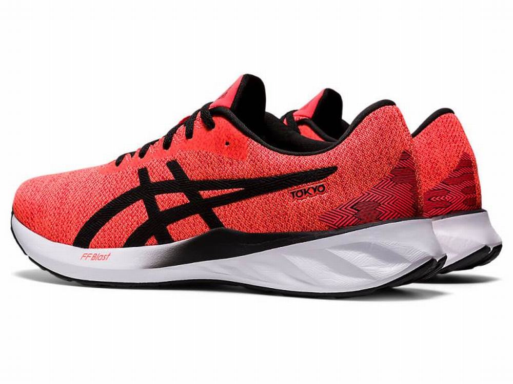 Chaussures Running Asics ROADBLAST Homme Orange Rouge Blanche | ZVL-026753