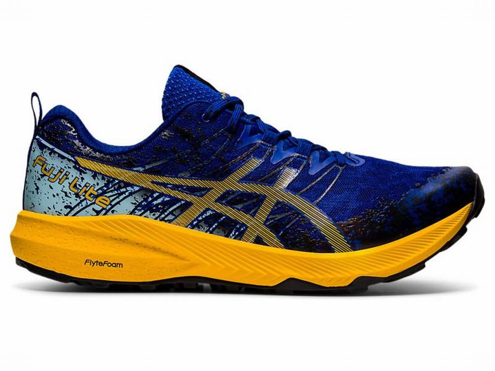 Chaussures Trail Asics FUJI LITE 2 Homme Bleu Orange Fleur | JNP-879231