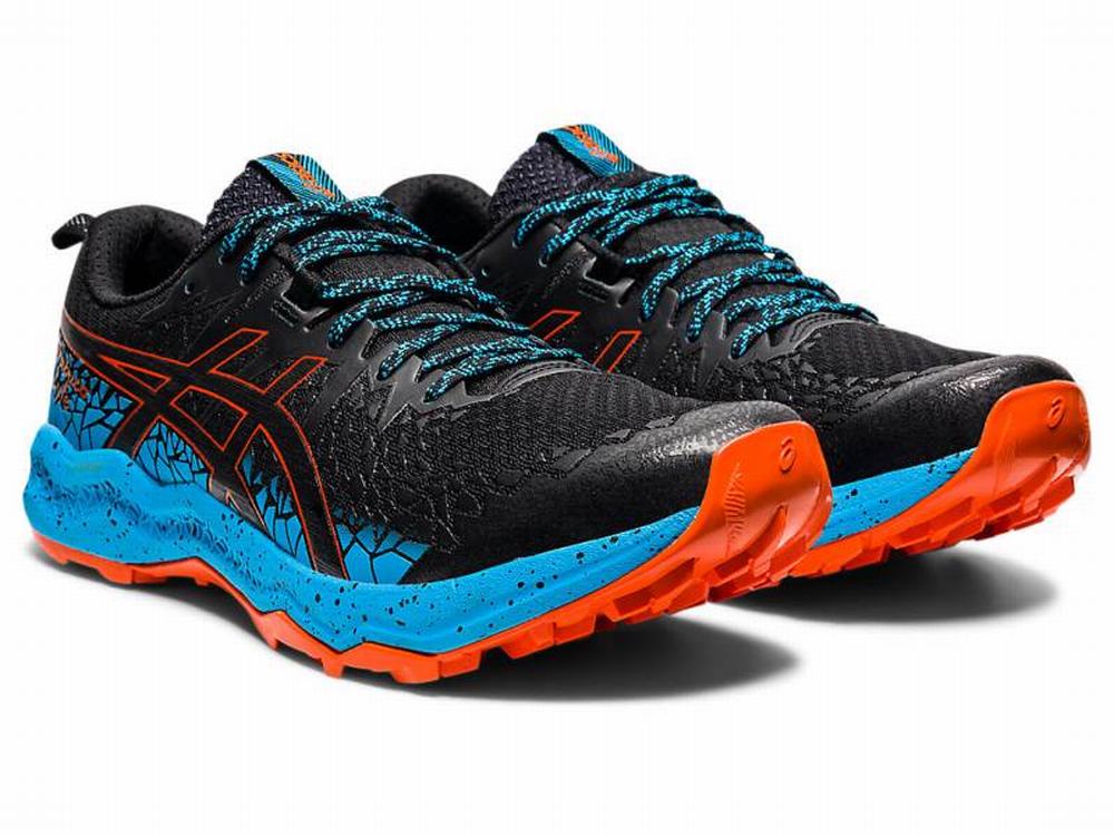 Chaussures Trail Asics FujiTrabuco Lyte Homme Noir Turquoise Clair | DNY-523068