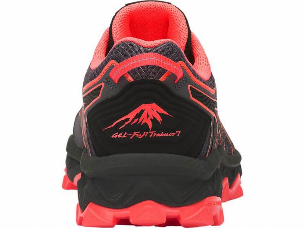 Chaussures Trail Asics GEL-FUJITRABUCO 7 Femme Noir Corail | IUB-106487