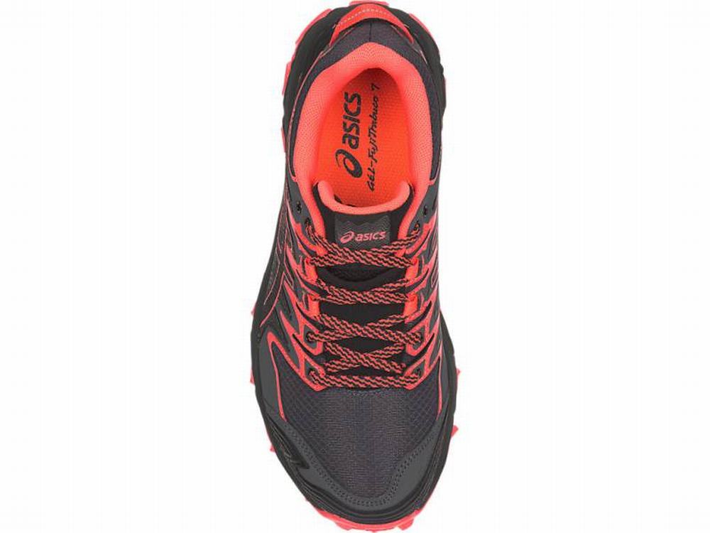 Chaussures Trail Asics GEL-FUJITRABUCO 7 Femme Noir Corail | IUB-106487