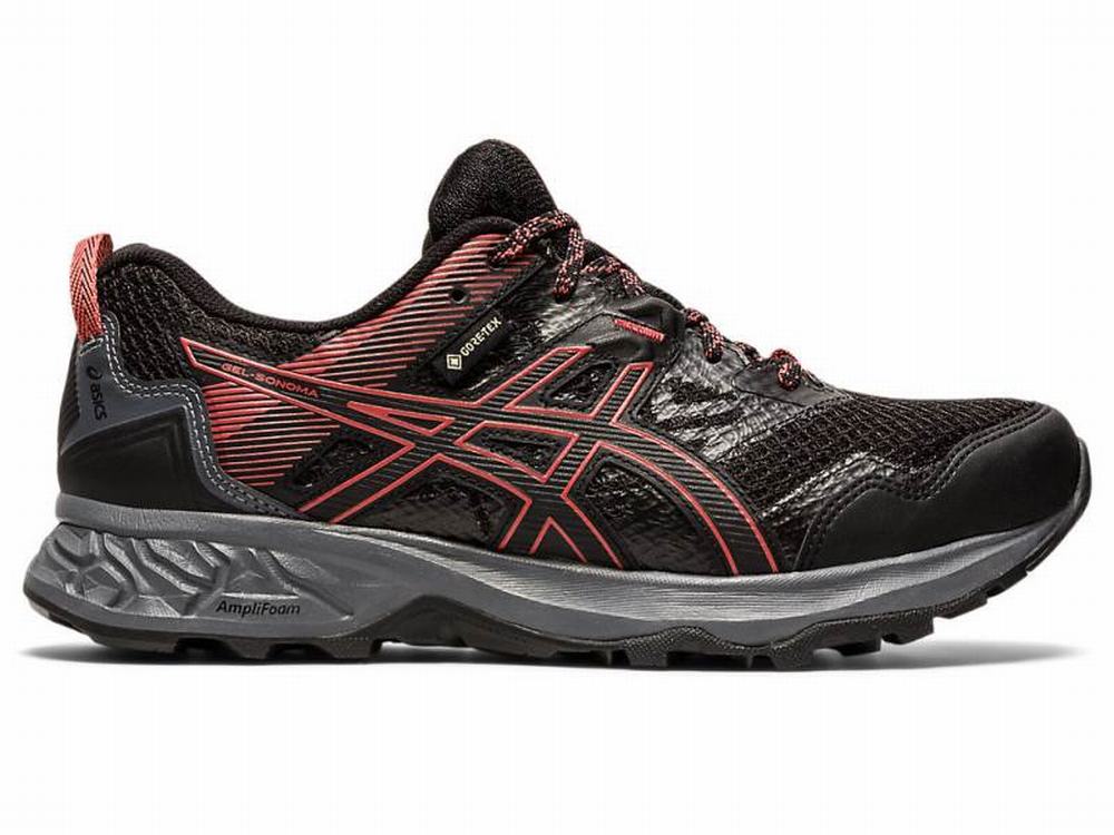 Chaussures Trail Asics GEL-SONOMA 5 G-TX Femme Noir Rose | NUX-976104