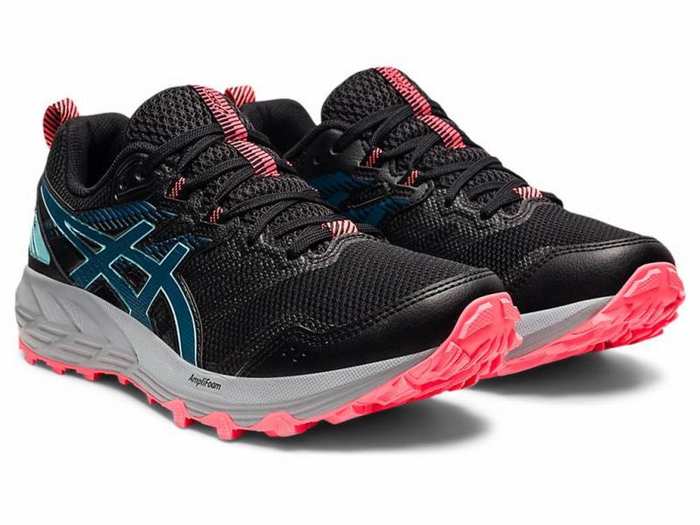 Chaussures Trail Asics GEL-SONOMA 6 Femme Noir Turquoise Foncé | TCH-186254