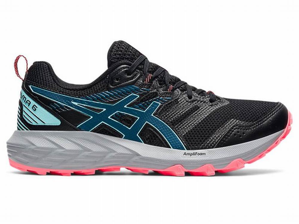 Chaussures Trail Asics GEL-SONOMA 6 Femme Noir Turquoise Foncé | TCH-186254