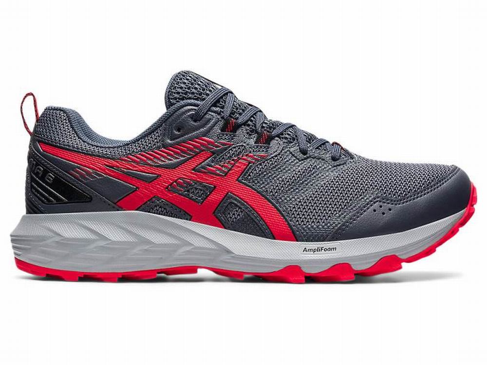 Chaussures Trail Asics GEL-SONOMA 6 Homme Grise Rouge | SID-520419