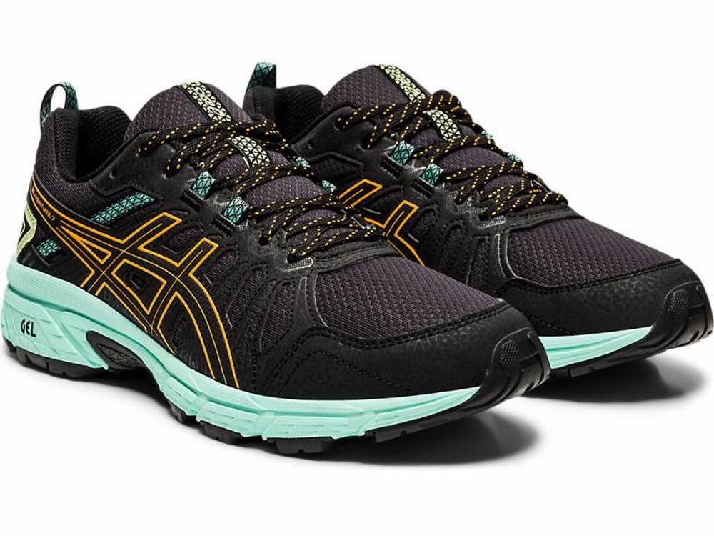 Chaussures Trail Asics GEL-VENTURE 7 (D) Femme Noir Orange | JOL-376529