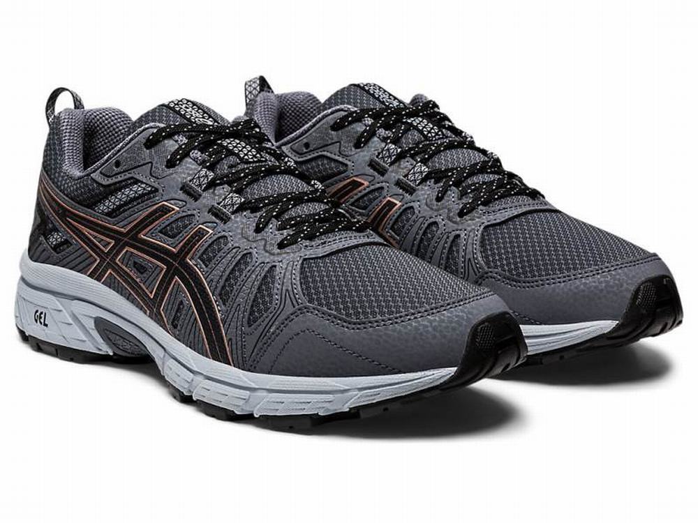 Chaussures Trail Asics GEL-VENTURE 7 (D) Femme Grise Foncé Rose Grise Doré | KPW-182947