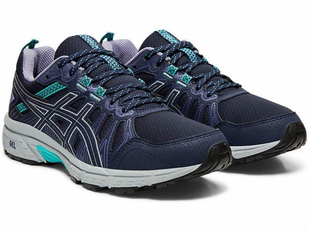 Chaussures Trail Asics GEL-VENTURE 7 Femme Noir Argent | CWN-409632