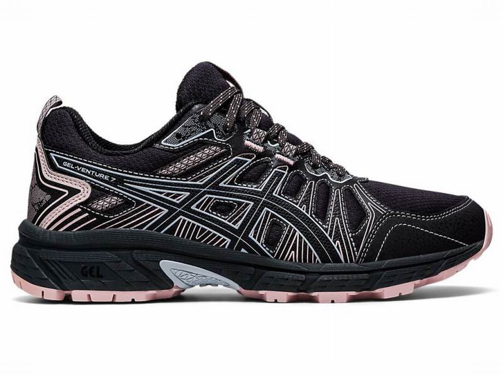 Chaussures Trail Asics GEL-VENTURE 7 Femme Grise Foncé Noir | XEG-064581