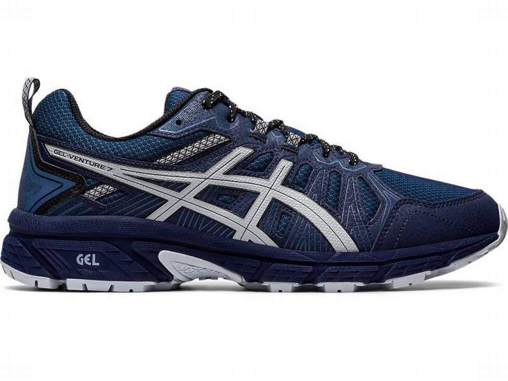 Chaussures Trail Asics GEL-VENTURE 7 Homme Bleu Marine Grise | PEJ-174960