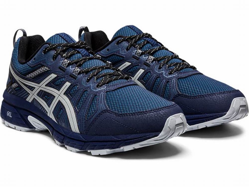 Chaussures Trail Asics GEL-VENTURE 7 Homme Bleu Marine Grise | PEJ-174960