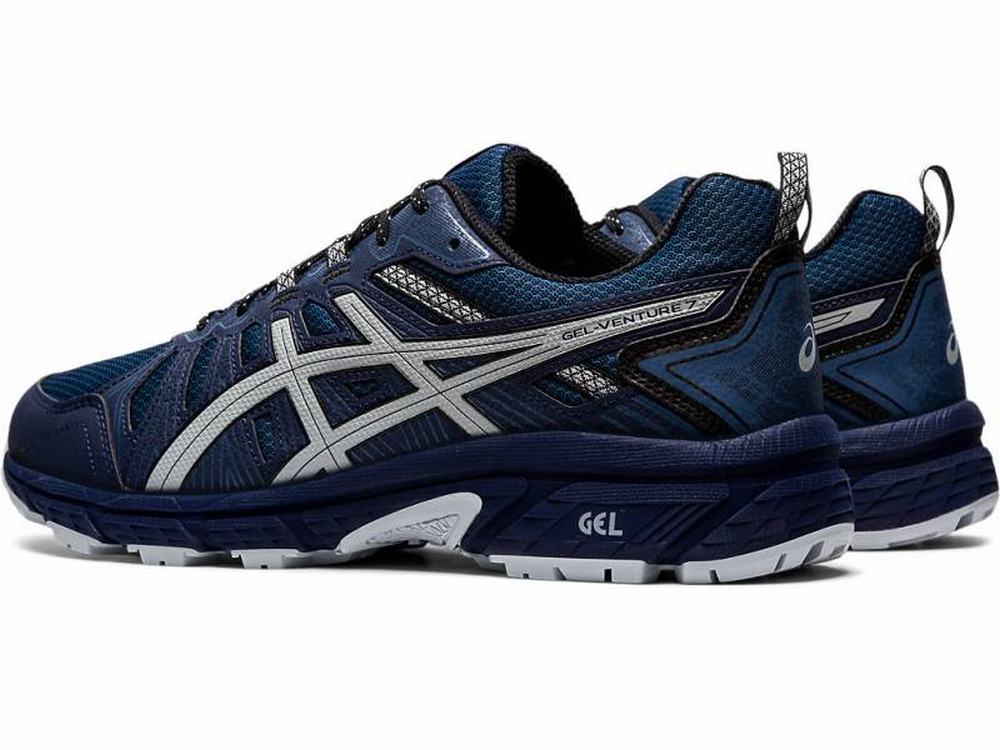 Chaussures Trail Asics GEL-VENTURE 7 Homme Bleu Marine Grise | PEJ-174960