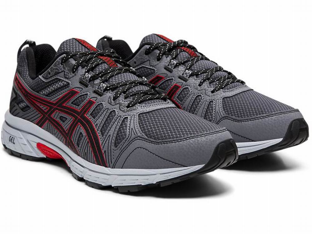 Chaussures Trail Asics GEL-VENTURE 7 Homme Noir Rouge | VHE-716230