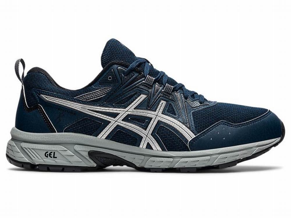 Chaussures Trail Asics GEL-VENTURE 8 Homme Bleu Argent | MDW-051849