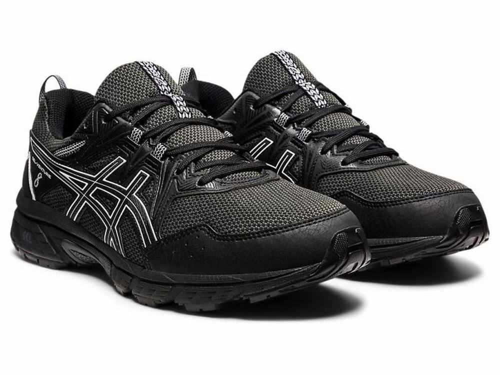 Chaussures Trail Asics GEL-VENTURE 8 Homme Noir Blanche | SHI-560273