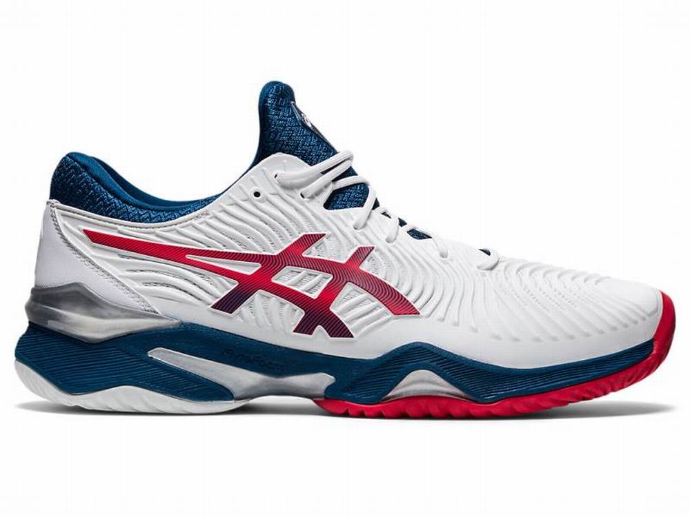 Chaussures de Tennis Asics COURT FF 2 Homme Blanche Bleu | YCT-780694