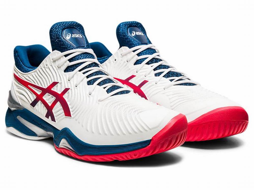 Chaussures de Tennis Asics COURT FF 2 Homme Blanche Bleu | YCT-780694