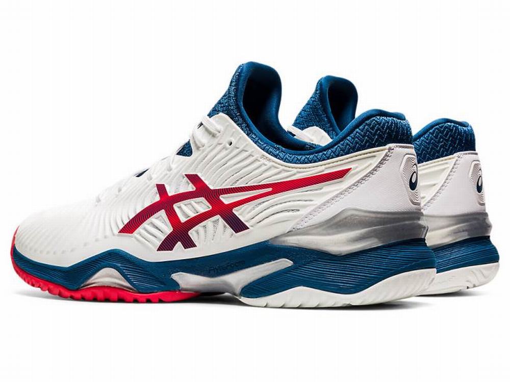 Chaussures de Tennis Asics COURT FF 2 Homme Blanche Bleu | YCT-780694