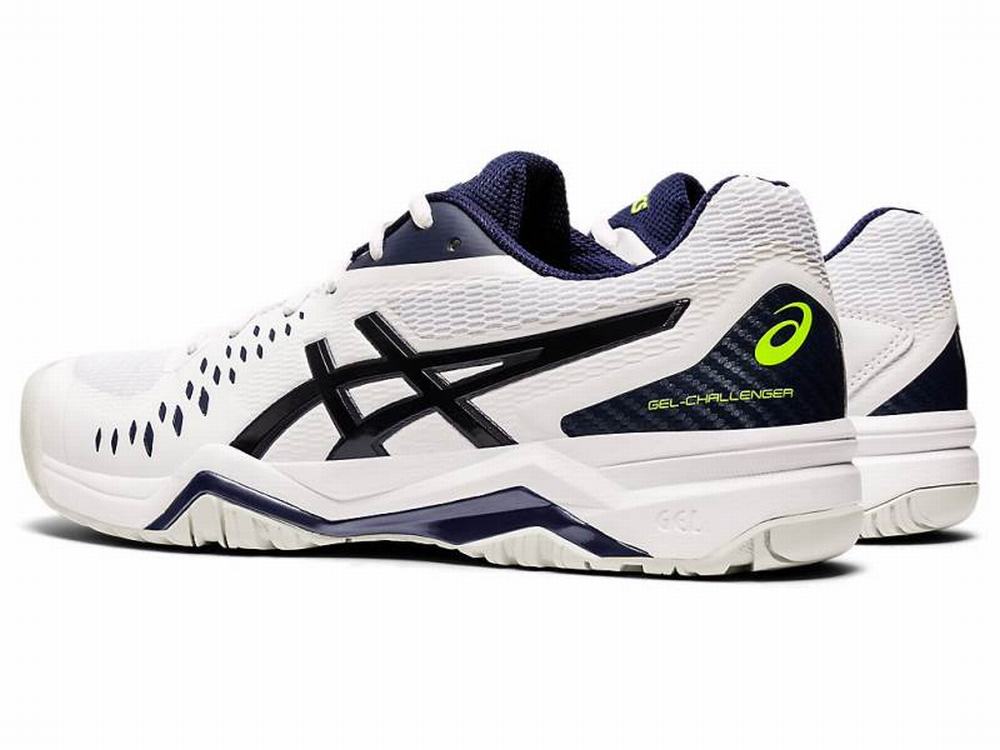 Chaussures de Tennis Asics GEL-CHALLENGER 12 Homme Bleu Marine Blanche | FIZ-730486