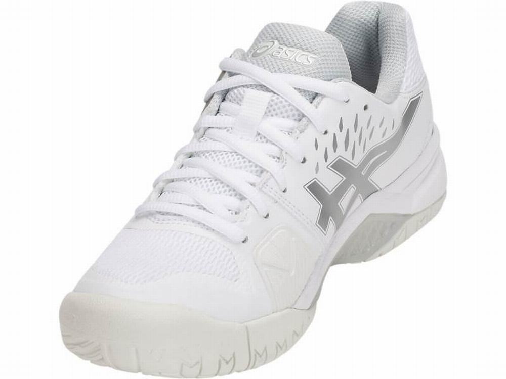 Chaussures de Tennis Asics GEL-CHALLENGER 12 Femme Blanche Argent | XVF-093741