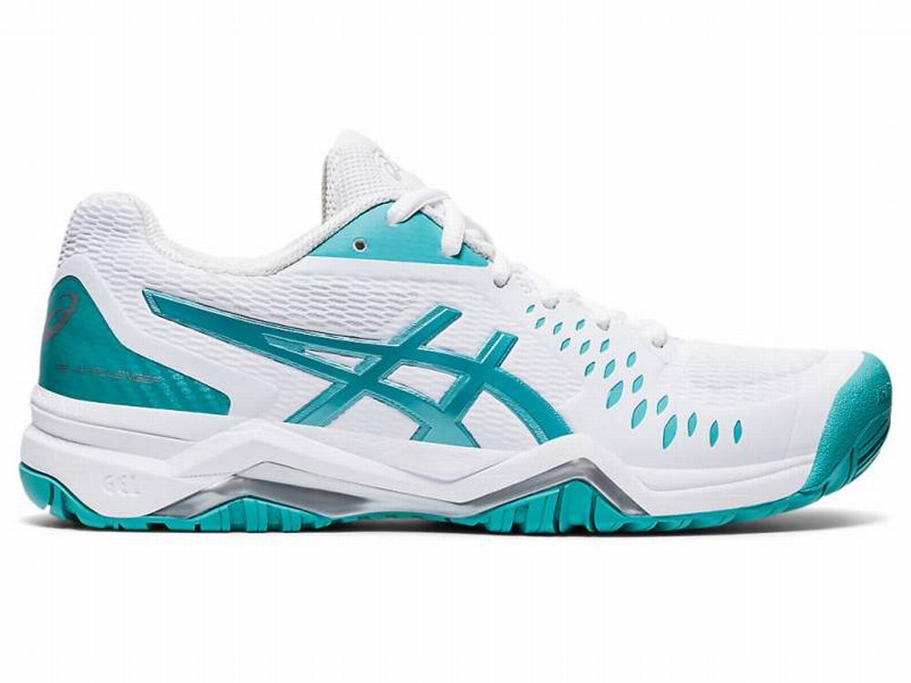 Chaussures de Tennis Asics GEL-CHALLENGER 12 Femme Blanche Bleu | ZCK-395218