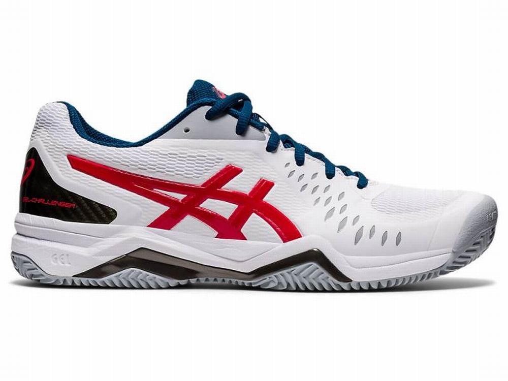 Chaussures de Tennis Asics GEL-Challenger 12 Clay Homme Blanche Rouge | QRZ-180547