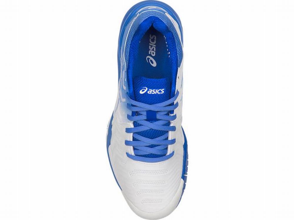 Chaussures de Tennis Asics GEL-RESOLUTION 7 Femme Blanche Bleu | JVX-491635