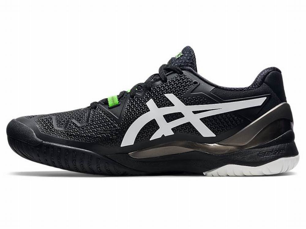 Chaussures de Tennis Asics GEL-Resolution 8 Homme Noir Vert | AHV-107385