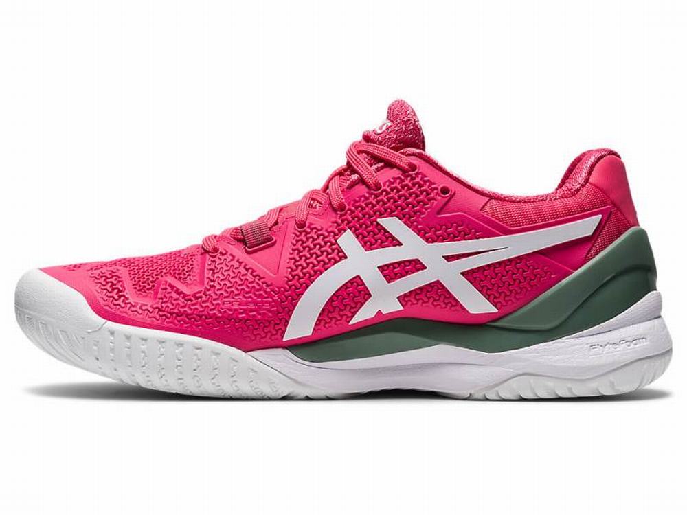 Chaussures de Tennis Asics GEL-Resolution 8 Femme Rose Blanche | HGQ-784630