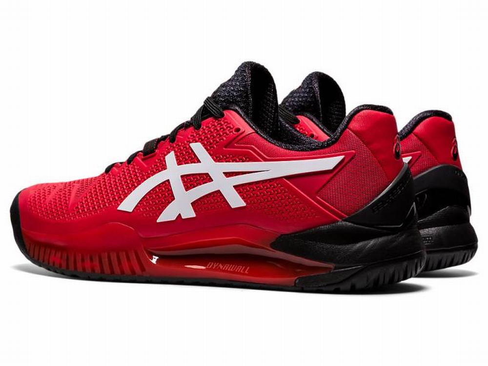 Chaussures de Tennis Asics GEL-Resolution 8 Homme Rouge Blanche | RPX-063742