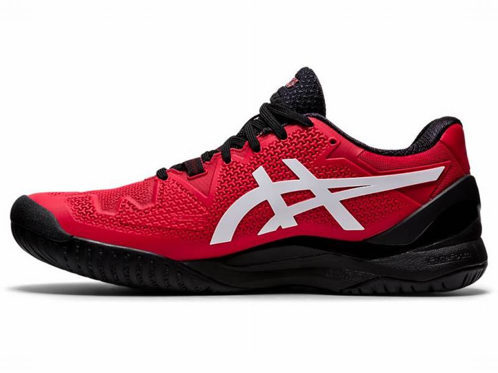 Chaussures de Tennis Asics GEL-Resolution 8 Homme Rouge Blanche | RPX-063742