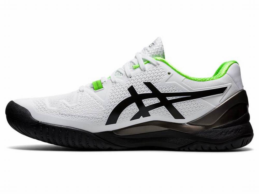 Chaussures de Tennis Asics GEL-Resolution 8 Homme Blanche Vert | XTB-659741