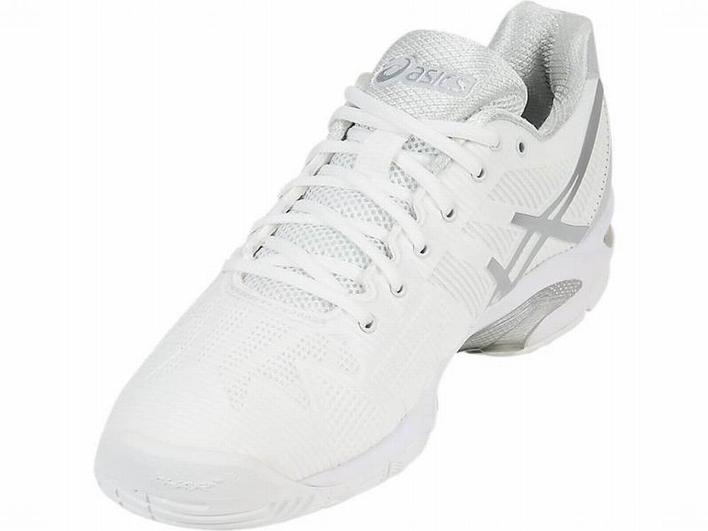 Chaussures de Tennis Asics GEL-Solution Speed 3 Femme Blanche Argent | JMW-201564