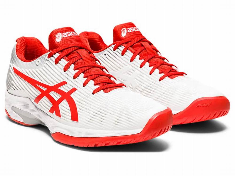 Chaussures de Tennis Asics SOLUTION SPEED FF Femme Blanche Rouge | JZY-426317