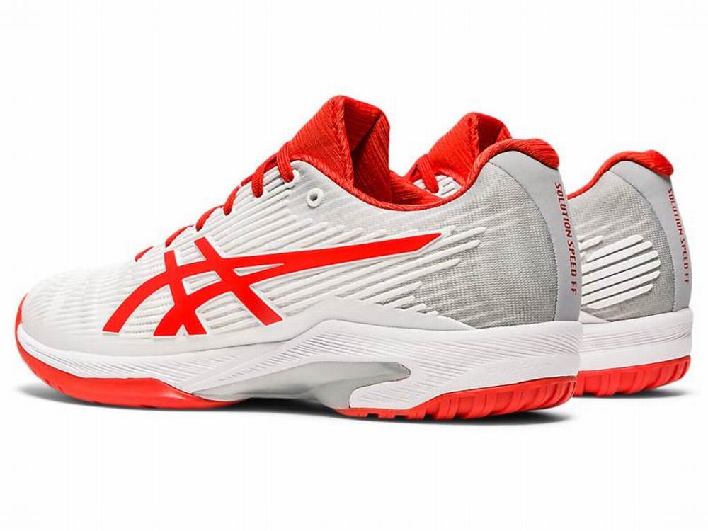 Chaussures de Tennis Asics SOLUTION SPEED FF Femme Blanche Rouge | JZY-426317