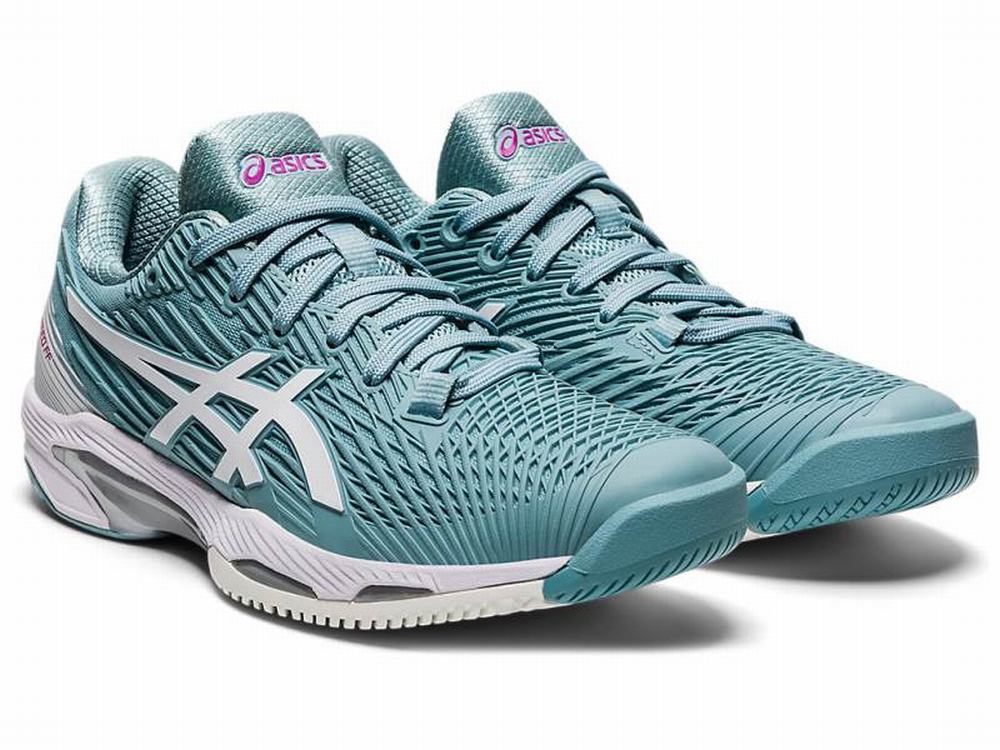 Chaussures de Tennis Asics SOLUTION SPEED FF 2 Femme Blanche Bleu | PXE-956740