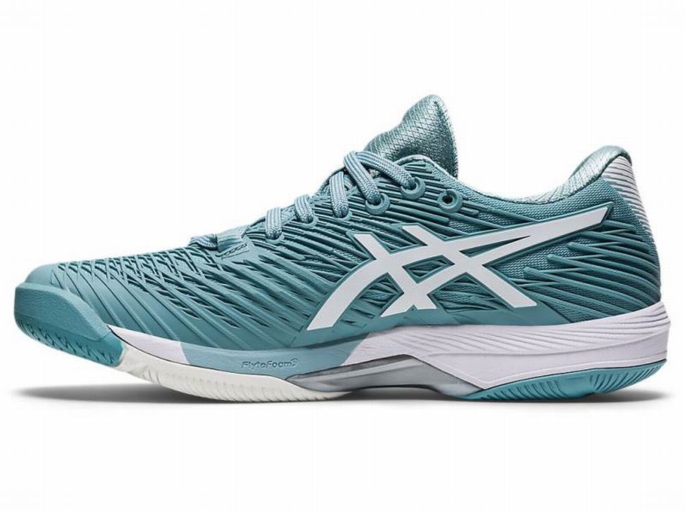 Chaussures de Tennis Asics SOLUTION SPEED FF 2 Femme Blanche Bleu | PXE-956740